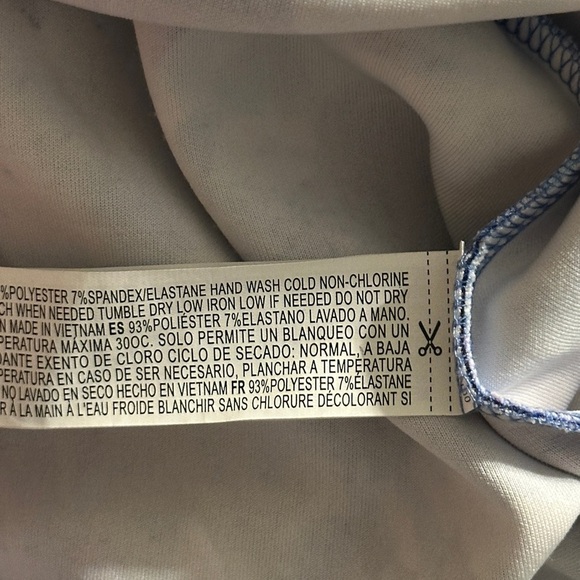 Forever 21 Blue Floral Print Fit & Flare Scuba Dress. - Picture 5 of 7